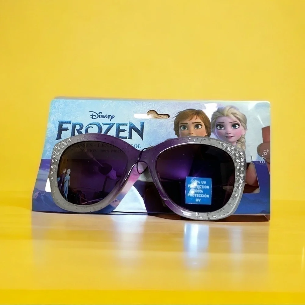 Frozen Disney Rhinestone Sunglasses Girls Kids NWT Elsa Anna Purple